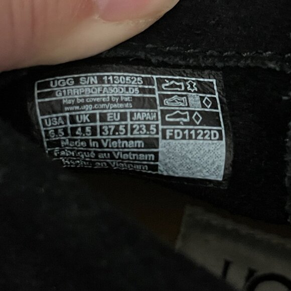 UGG Josefene Cuff Suede Ankle Black Boots 1130525, Size 6.5 NWOB - Picture 10 of 10